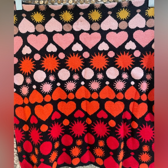 EUC Maeve hearts knit mini skirt sz M - Picture 2 of 6